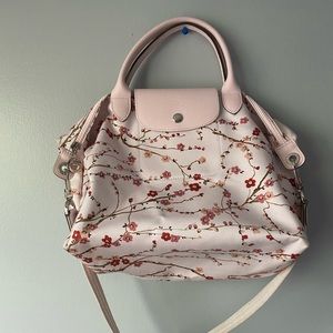Rare Longchamp Cherry Blossom Bag Purse Pink